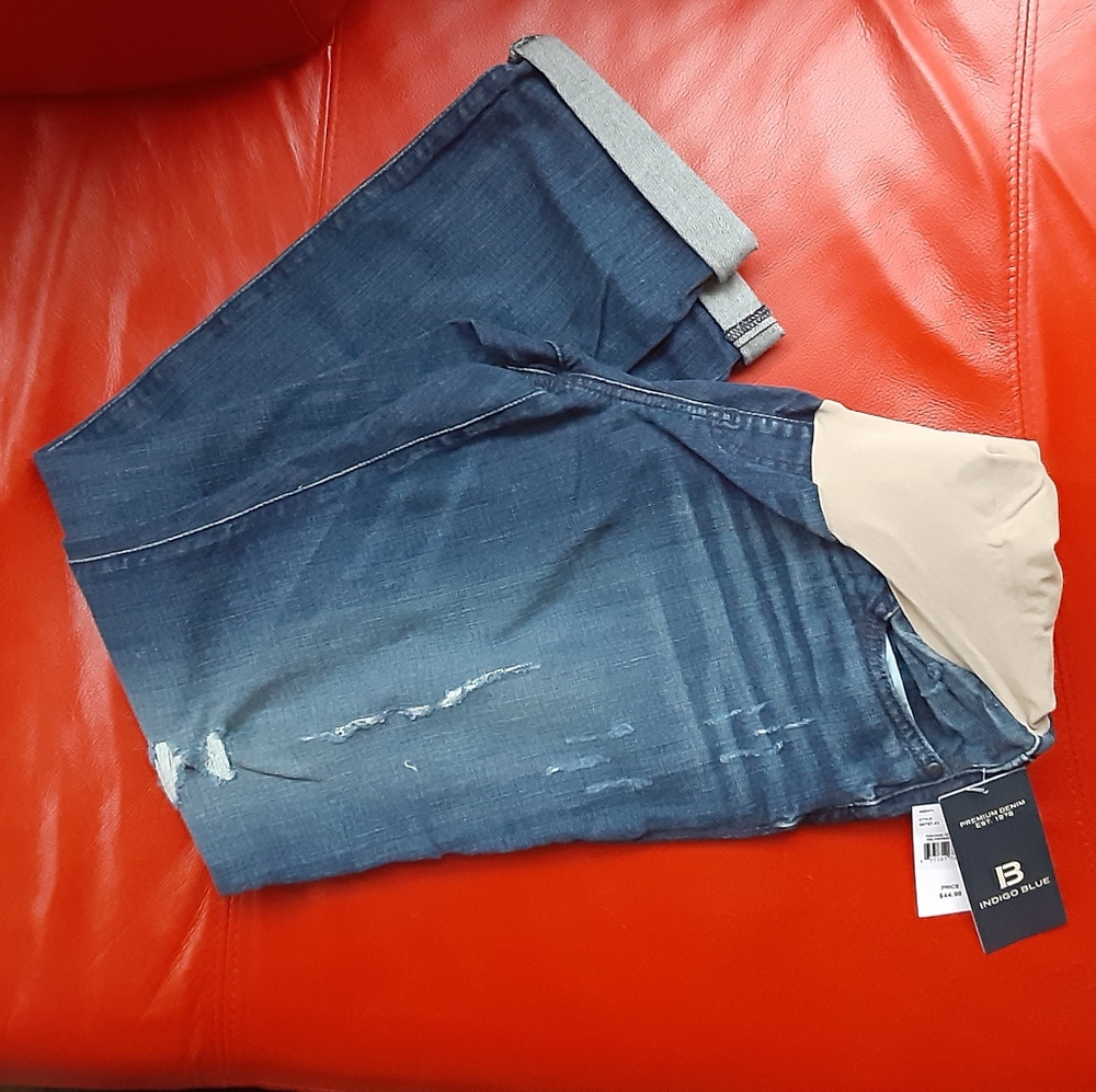 INDIGO BLUE PREMIUM DENIM 《 Maternity Jeans 》